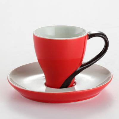 China Sustainable Wholesale 85ml Customize Ceramic Espresso Coffee Cup With Saucer for sale