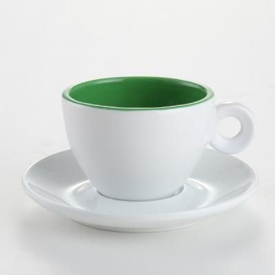 China Sustainable Drinkware Nice Ceramic Eco Friendly Cups And Sausers For Tea for sale