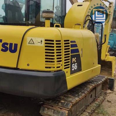 China Original Used Excavator Komatsu PC56 Machine, 80% New, One Year Warranty! 0.2mÂ ³ for sale