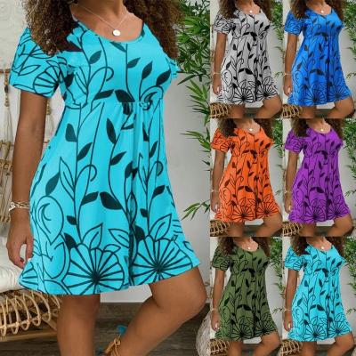 China Anti-static summer hot sale women's dress temperament lady's party holiday women's dress skirt long for sale