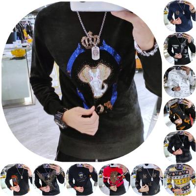 China 2021 new Korean border shopping men's sweater round neck sweater men's sweater autumn and winter Anti-wrinkle for sale