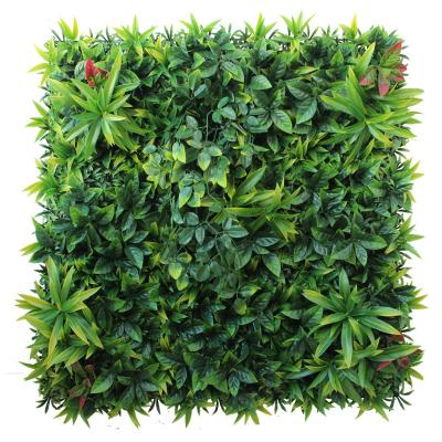 China Hotsale Good Quality 100*100cm Artificial Plastic Green Wall Eco-friendly UV Protected Synthetic Grass Plant For Indoor Dec for sale