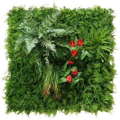 China CLASSIC 3.28ft x 3.28ft DIY Highly Simulated Plastic Vertical Artificial Green Plant Wall Grass Panels For Shopping Mall Decoration for sale