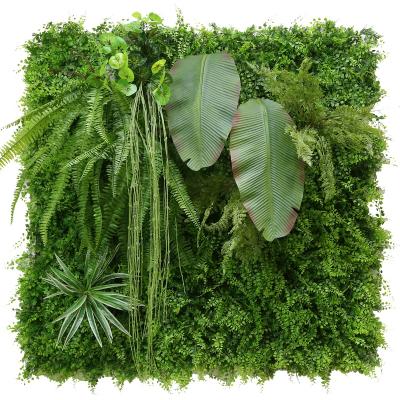 China CLASSIC Fake Foliage Green Decorative Synthetic Wall Fence Wall Fence Grass Wall Hanging DIY Garden Artificial Plants For Wall Decoration for sale