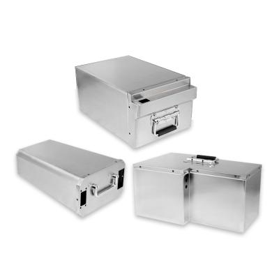 China Custom Industry 304 Stainless Steel Metal Enclosure Battery Packs For Electric ATV Scissor Forks E-scooter E-bikes AGV Golf Cart for sale