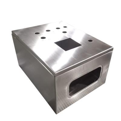 China JSD Hardware Sheet Metal Stainless Steel Fence Meter Junction Metal Electronic Outdoor Waterproof Aluminum Electrical Box for sale