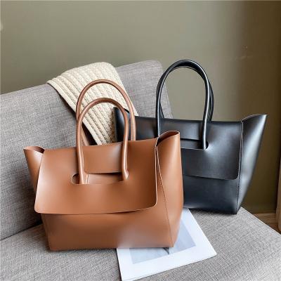 China Other Fashion Autumn Fall Big Capacity Pu Leather Tote Bag 2023 Large Ladies Tote Handbag For Women for sale