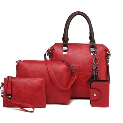 China 2023 High Quality PU Leather 4pcs Women's Handbag Others Fashion Large Purse Set Luxury Designer Handbags For Ladies for sale