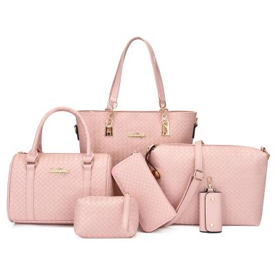 China 2023 High Quality PU Leather 6pcs Women's Handbag Others Fashion Large Purse Set Luxury Designer Handbags For Ladies for sale