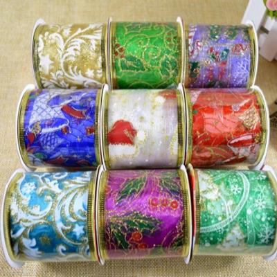 China Personalized Viable 100% Polypropylene Christmas Organza Gift Wrap Wedding Ribbon With Cheap Price for sale