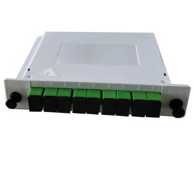 China Hot Sale G657A1 Cassette Board Inserting 1x8 LGX PLC Splitter Type With Connector Adapter SC APC Type for sale