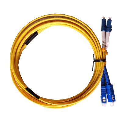 China Fine Quality Orange Cable Single Mode Double Core Jumper Optical Fiber Patch Orange Fiber Optic Rope Softly for sale