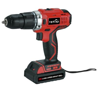 China 18V Lithium-ion Cordless Hammer Impact Drill Wood Steel Concrete Cordless Driver with 13mm 1/2