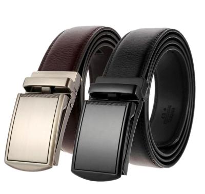 China New Simple Design Fashion Men Belt Genuine Leather For Men With Slide Metal Buckle for sale