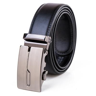 China Wholesale Cheap Price Mens Blank Ratchet Genuine Leather Belts With Automatic Buckle for sale