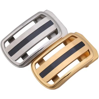 China White Mens Automatic Belt Buckles Stainless Steel Automatic Lock Belt Buckles Hollow for sale