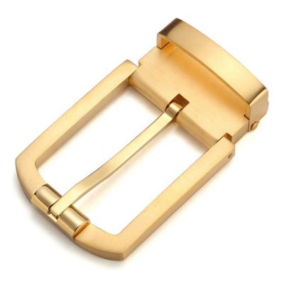 China Custom Gold Anti-scuff Fork Belt Buckles For Men Solid Brass Belt Buckles 35mm Wide for sale