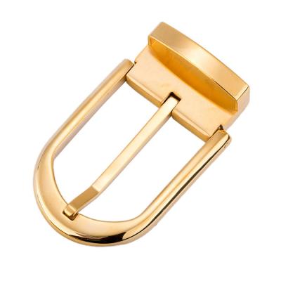 China Shiny Shiny Gold Stainless Steel Pin Buckle 35mm For Men's Genuine Leather Belt for sale