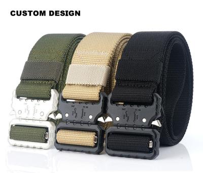 China Custom Outdoor Nylon Adjustable Webbing Army Duty Combat Man Police Belt Military Tactical Belt for sale