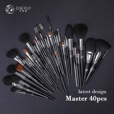 China Angular Blush ENERGY 40pcs Animal Hair Makeup Brush Set Luxury Professional Multifunctional Star High End Product for sale