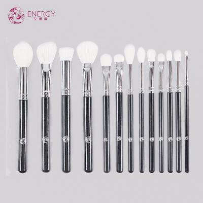 China For foundation cream powder blush wholesale fashionable design wuality 13pcs white goat eyeshadow eyebrow contour makeup high ENERGY hair eye brushes makeup brushes for sale