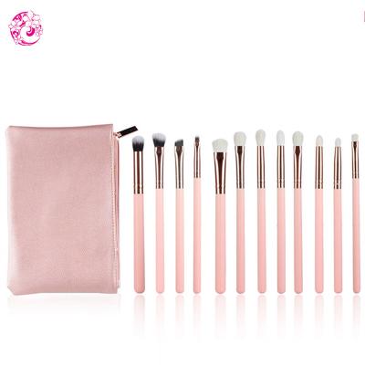 China Xing Yuan 12pcs Makeup Brush Set Eyeshadow Facial Makeup Brush Set With PU Bag For Girls Blending Highlighting For Eye Makeup Nature Hair for sale