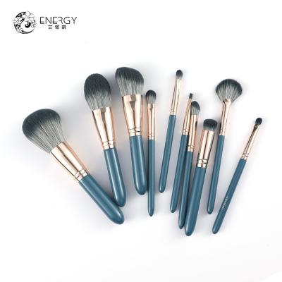 China 10pcs Brochas De Maquillaje Private Label Brand Logo Gifts Good Quality Professional Kabuki Eye Makeup Brush Custom Logo Vegan Skin-Friendly for sale