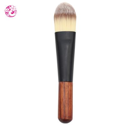 China Apply ENERGY Factory Logo Nylon Wooden Handle High Quality Custom Made Liquid Hair Cream Concealer Foundation Concealer Base Foundation Flat Brush For Liquid Concealer Pencil Cream Makeup for sale