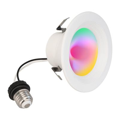 China RGB 4 Inch Remote Control 9W Recessed Downlight Retrofit For 4 Inch LED Wi-Fi Housing Can Lights APP Control Compatible With Alexa ETL for sale