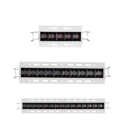 China Embeded ETL COB Recessed Ceiling Square Enterprise Light Led Grill Down Light 10W 20W 30W 5 Heads 10 Heads 15 Heads Aluminum Residential for sale