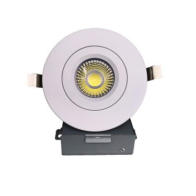 China Embeded 4 inch 11W ETL Gimbal LED Downlight 1000 Lumens Dimmable 120V Recessed Ceiling Round White Balance Panel Adjustable Pot Light for sale