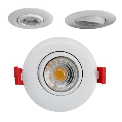 China Embeded ETL 120V recessed floodlight daylight 8W led 3 can light junction box tilt can lights trim low profile 3 inch led gimble light for sale