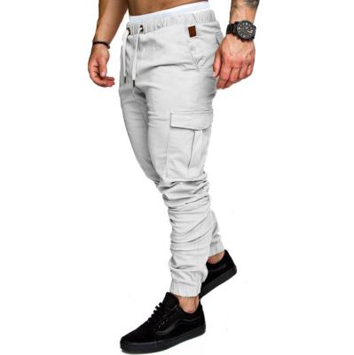 China Anti-wrinkle 2021 most popular solid color cotton male casual pants shape men's slim trousers for sale