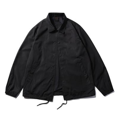 China Wholesale Factory Price Reversible Logo Mens Windbreaker Shirt Collared Custom Made Coaches Jacket With Hidden Pockets for sale