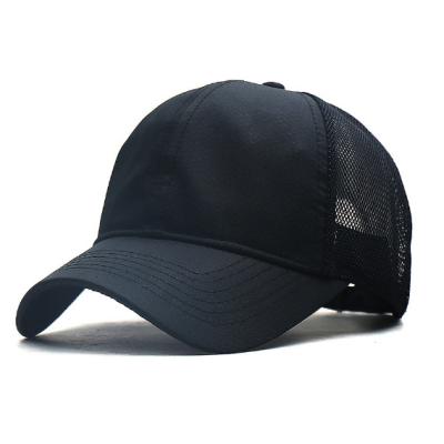 China COMMON Custom Blank Fabric Mesh Trucker Running Baseball Hat For Men for sale