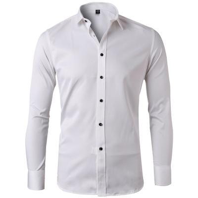 China New Arrival Business Formal Slim Fit Stand Collar Anti-pilling Long Sleeve Men's Dress Shirt for sale