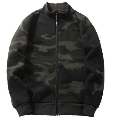 China Camouflage zipper sports fluffy vintage printed heavy sporty hoodie breathable custom men for sale