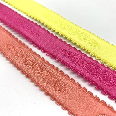 China Various Styles Jacquard Shoulder Straps Strap Ladies Soft And Flexible Elastic Nylon Anti-skid Band Underwear No Buds 1.5cm 1.8cm for sale