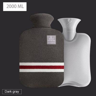 China Warmer Bag Chian manufacture 2 liter luxury target rubber hot water bottle with fleece cover for sale