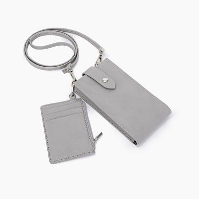 China New Fashion Style Cross - Fashion Gray Mobile Phone Bags With Body Shoulder Cell Phone Bag Purs for sale