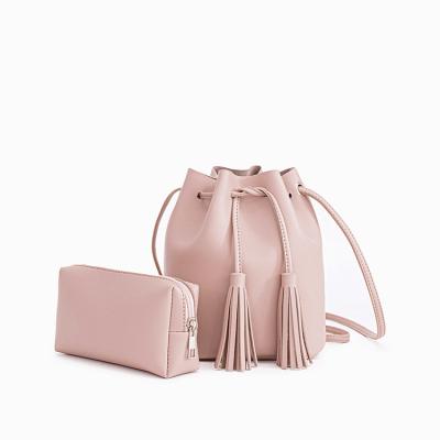 China Fashion New Style Fashion PU Bucket Bags For Women Pink Wild Over The Shoulder Bag Cross - Body for sale