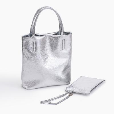 China Fashion promotion classy cross - body shoulder bag silver minimalist girls shoulder handbag for sale