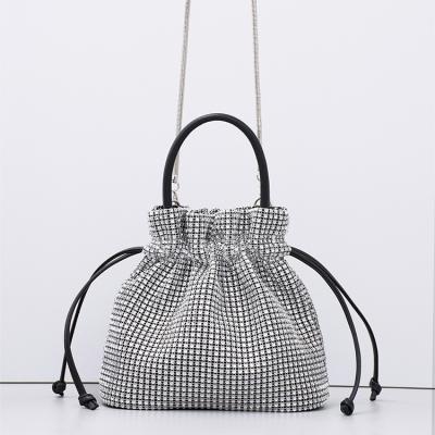 China Fashion new products cross small - retro body mobile phone bag drawstring chained bucket bag for sale