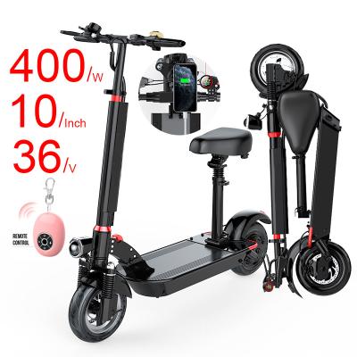 China Custom Logo Adults Electro E Scooter 400W 36V 10Inch Quality Durable Height Foldable Electric Scooter Two Wheel for sale