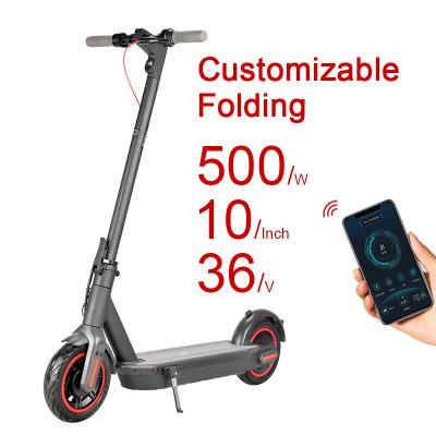 China Durable 500W 36V 10Inch Self-balancing electro scooter with mobile phone APP E adult foldable electric scooter for sale