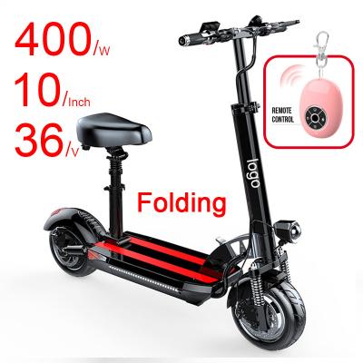 China 400W 36V CE Durable High Quality Adult Waterproof Electric Portable Folding Two Wheel Electro Scooter for sale