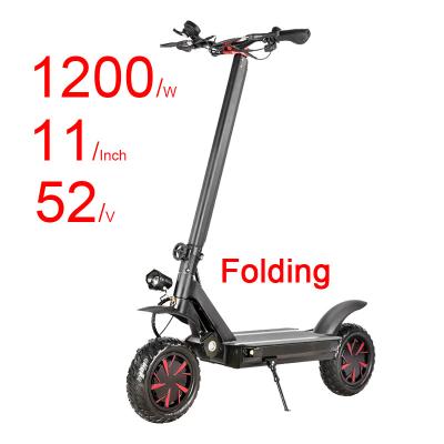 China 1200W 52V 11Inch Unisex Hot Selling Cheap Foldable Scooter Electro Fast Two Wheel Electric Mobility E Adult Scooter for sale