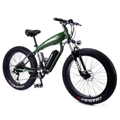 China Aluminum Alloy 350-750W 36/48V 26 Inch Fat Tire Mountain Snow Off Road Electric Bike Electric Bike Beach for sale