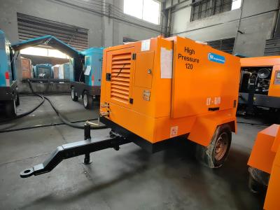 China Skind Mounted Diesel Powered Screw Compressor For Heavy Duty Applications for sale