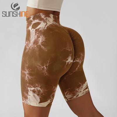 China Breathable Fitness Activewear Sexy Ladies Sport Push Up Booty Shorts Tight Women Yoga Shorts for sale